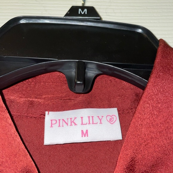 Rust colored button down top - Picture 3 of 6